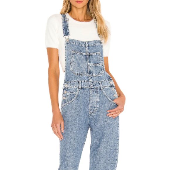 We The Free Ziggy Denim Overall, Powder Blue, XS, NWT - Picture 1 of 9